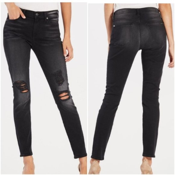 7 For All Mankind Denim - 7 FOR ALL MANKIND Ankle Skinny Distressed Jeans
